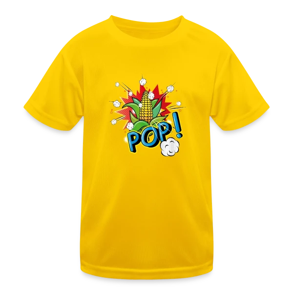 Maïs Pop Art Pétillant & Popcorn Volant sur T-shirt sport Enfant