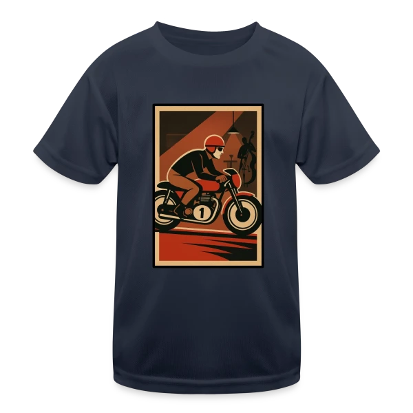 Pilote Moto Rétro Jazz sur T-shirt sport Enfant
