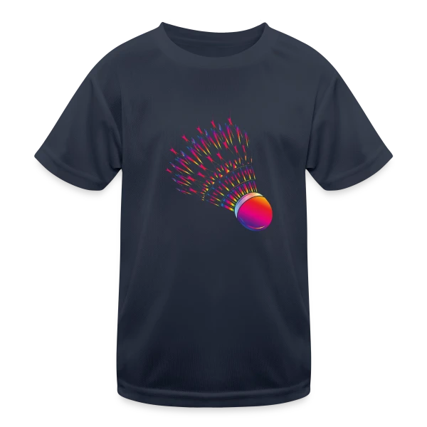 Volant de Badminton Vibrant sur T-shirt sport Enfant