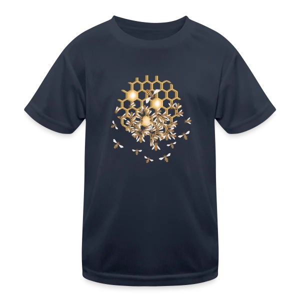 Nid d'Abeille Géométrique : Nature & Harmonie sur T-shirt sport Enfant