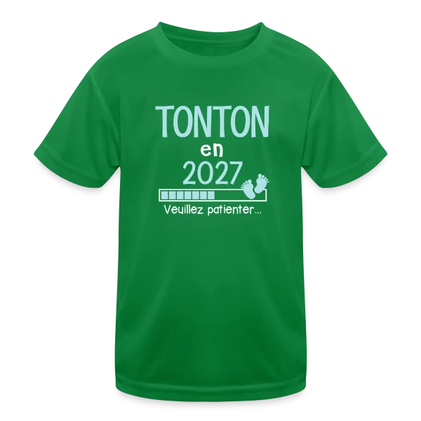 Super Tonton de l'Année - Cadeau Personnalisé sur T-shirt sport Enfant