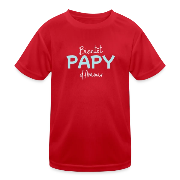 Bientôt Papy d'Amour : Annonce Originale sur T-shirt sport Enfant