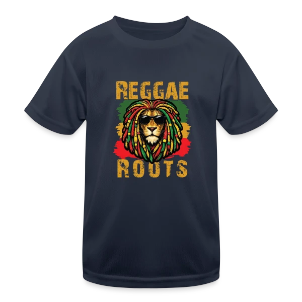 Lion Reggae Roots sur T-shirt sport Enfant