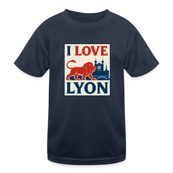 Fierté Lyonnaise Lion Vintage sur T-shirt sport Enfant