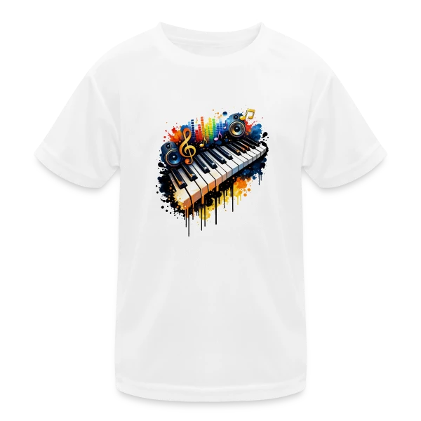 Piano Graffiti Urbain sur T-shirt sport Enfant