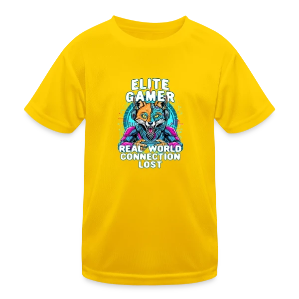 Élite Gamer : Connexion Fox Humour Geek sur T-shirt sport Enfant