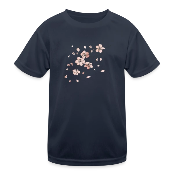 Line Art Fleurs de Cerisier sur T-shirt sport Enfant