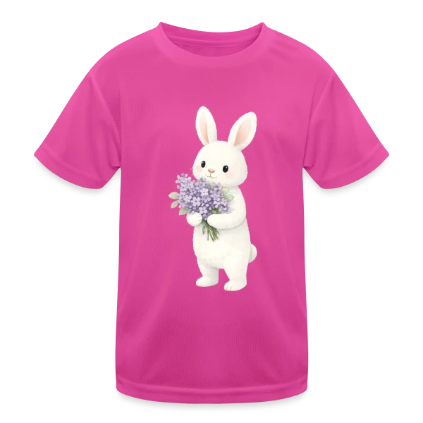 Lapin dans les Lilas - Douceur Printanière sur T-shirt sport Enfant