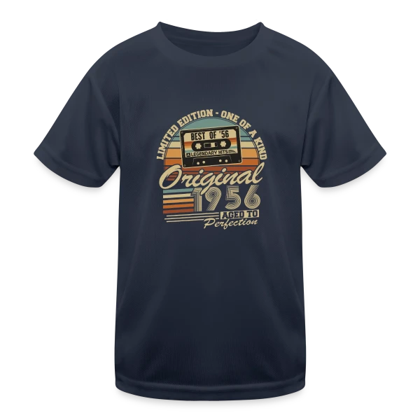 Cassette Rétro 1956 Légendaire sur T-shirt sport Enfant