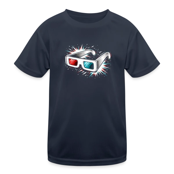 Lunettes 3D Rétro sur T-shirt sport Enfant