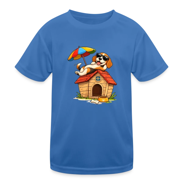 Chien Beagle en Vacances à la Maison sur T-shirt sport Enfant