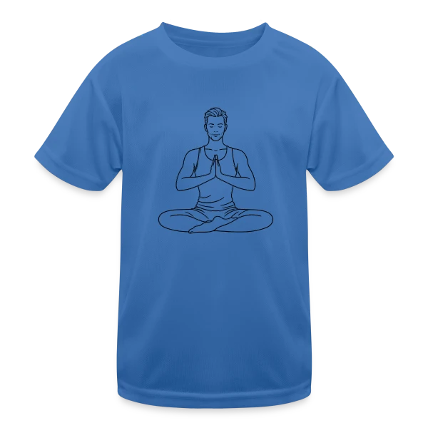 Homme en Posture de Yoga sur T-shirt sport Enfant