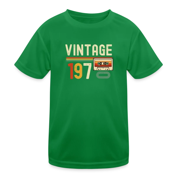 Vintage 1970 Cassette Rétro sur T-shirt sport Enfant