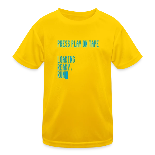 Press Play on Tape - Ordinateur Rétro C64 sur T-shirt sport Enfant