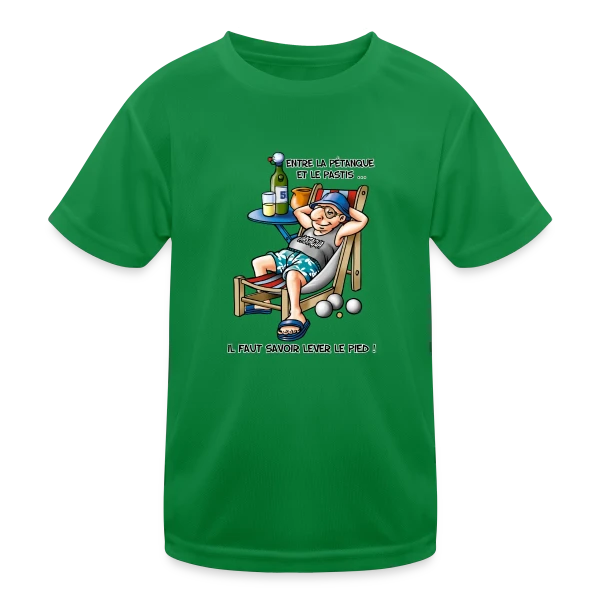 Entre la Pétanque et l'Apéro sur T-shirt sport Enfant