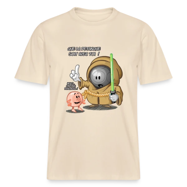 Que la pétanque soit avec toi ! sur  T-shirt unisexe RELAXED FIT en coton bio