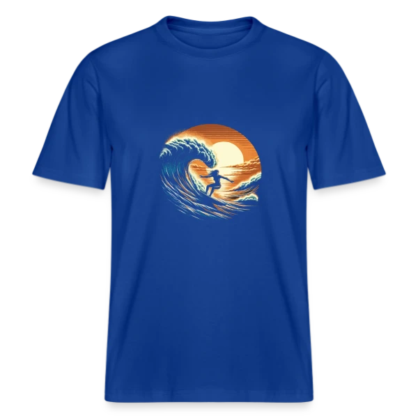 Sunset Surfing Girl - Vague & Coucher de Soleil sur  T-shirt unisexe RELAXED FIT en coton bio
