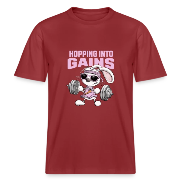 Lapin Musculation - Puissance Carottes sur  T-shirt unisexe RELAXED FIT en coton bio