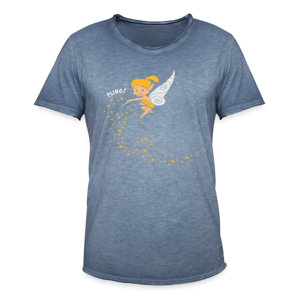 Fée Ombrée Mystérieuse (Design Négatif) sur T-shirt vintage Homme