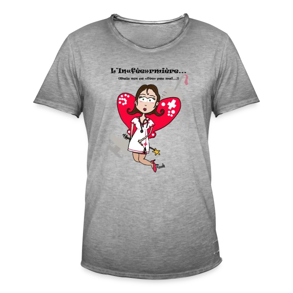 Inféermière Passionnée sur T-shirt vintage Homme