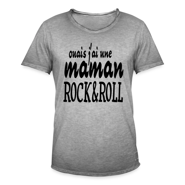 Maman Rock'n'Roll sur T-shirt vintage Homme