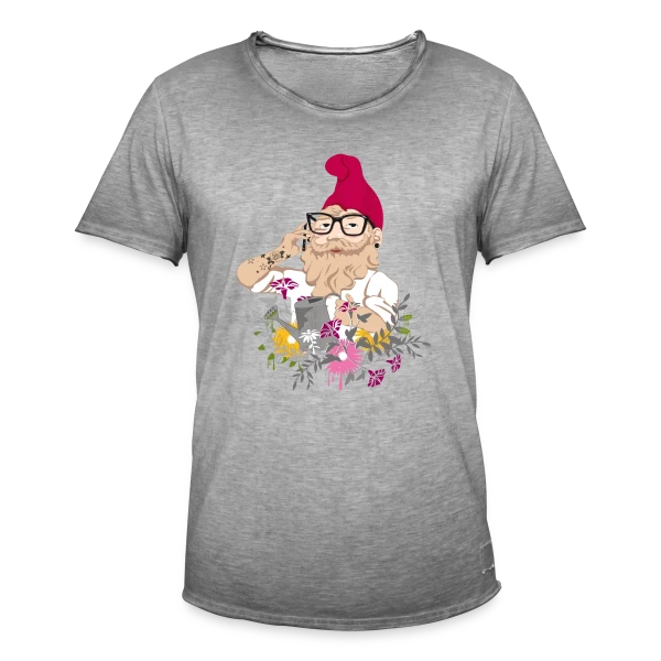 Jardinier Hipster sur T-shirt vintage Homme