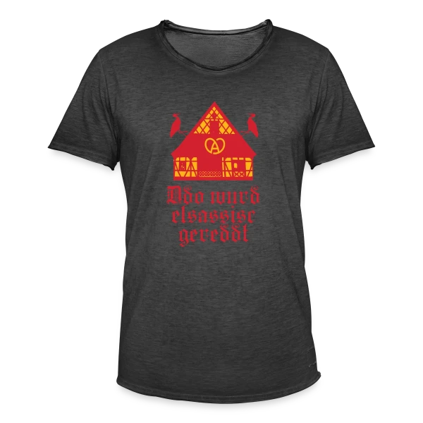 Ici On Parle Alsacien sur T-shirt vintage Homme