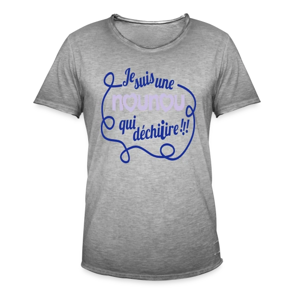 Ma Nounou en Or qui Déchire sur T-shirt vintage Homme