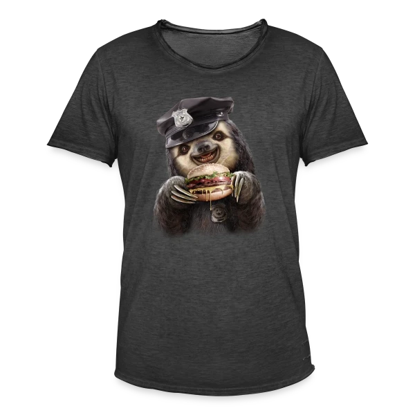 Burger Flic : L'Ordre Gourmand sur T-shirt vintage Homme