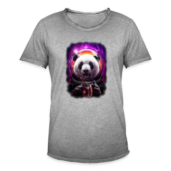 Pandanaut : L'Aventure Spatiale du Panda sur T-shirt vintage Homme