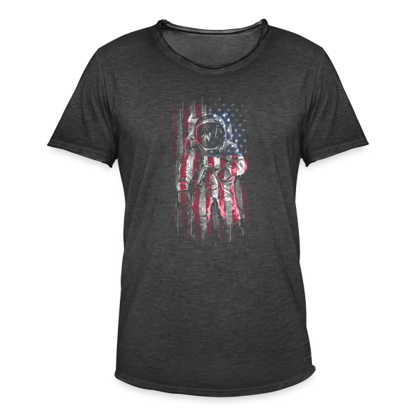 Drapeau Spatial sur T-shirt vintage Homme
