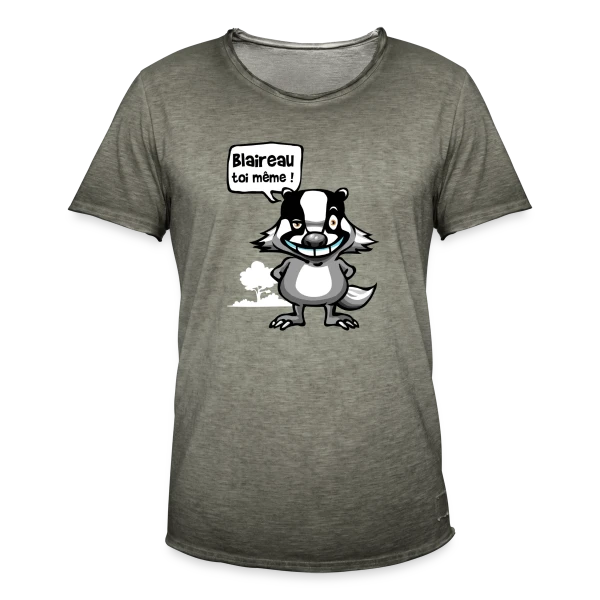 Le Blaireau Rigolo sur T-shirt vintage Homme