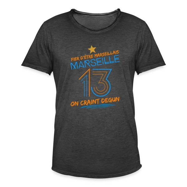 Fier Marseillais On Craint Degun sur T-shirt vintage Homme