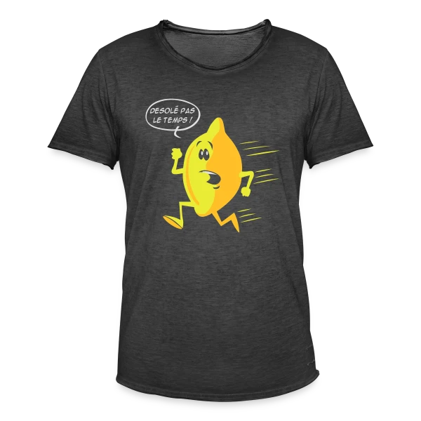 Citron Pressé : Fraîcheur et Vitamine C sur T-shirt vintage Homme