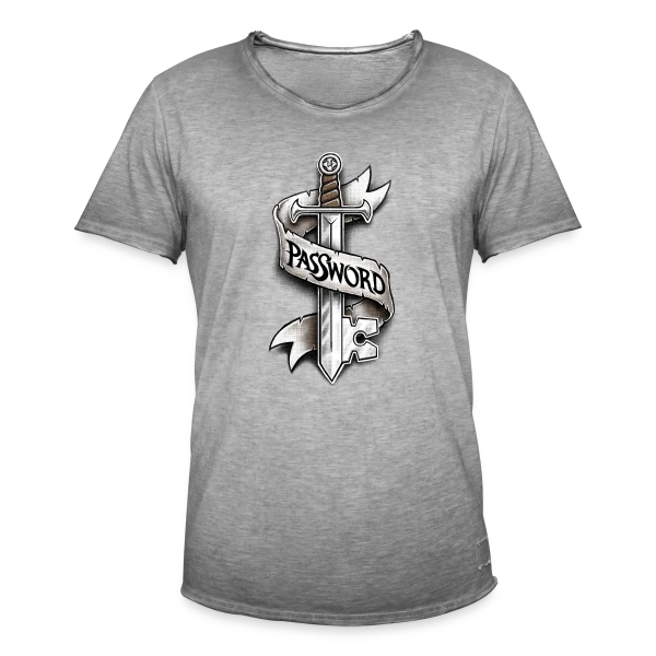 Cyber-Épée Secrète sur T-shirt vintage Homme