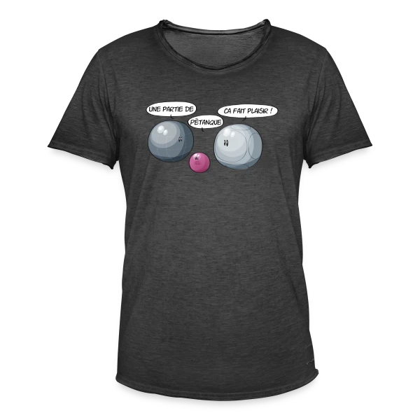 L'Esprit de la Pétanque : Jeu et Convivialité sur T-shirt vintage Homme