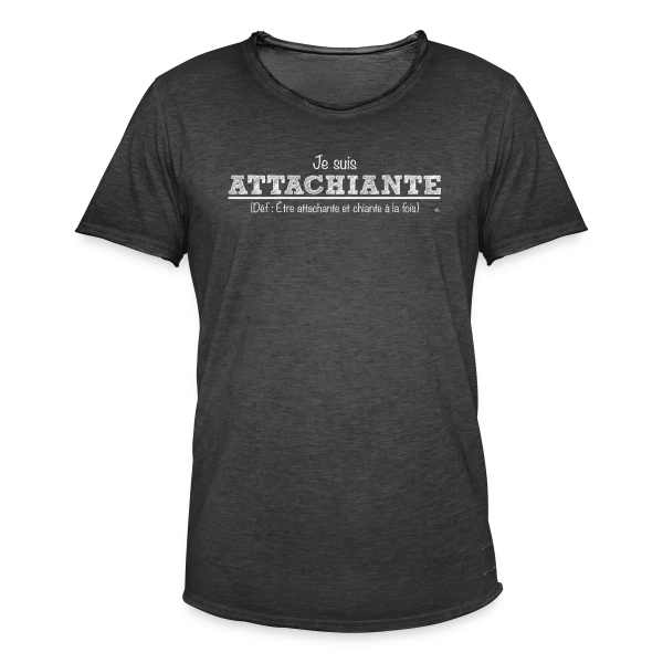 Attachiante : Assumez Votre Caractère Unique sur T-shirt vintage Homme