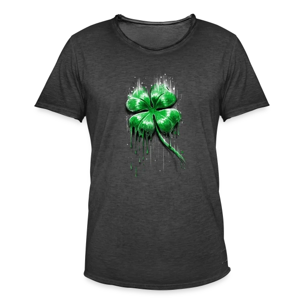 Trèfle Fondant : La Chance en Fusion sur T-shirt vintage Homme