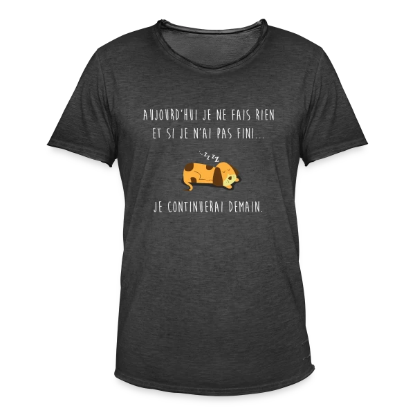 L'Art de Ne Rien Faire sur T-shirt vintage Homme