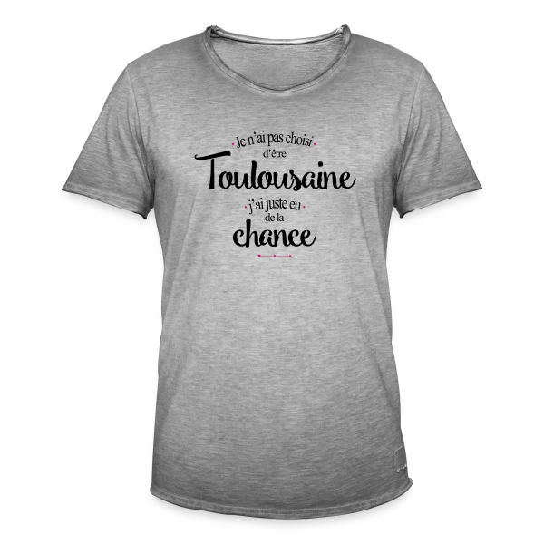 Fièrement Toulousaine : L'Esprit de la Ville Rose sur T-shirt vintage Homme
