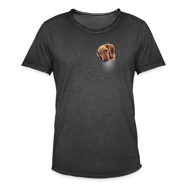 Chien de Poche sur T-shirt vintage Homme