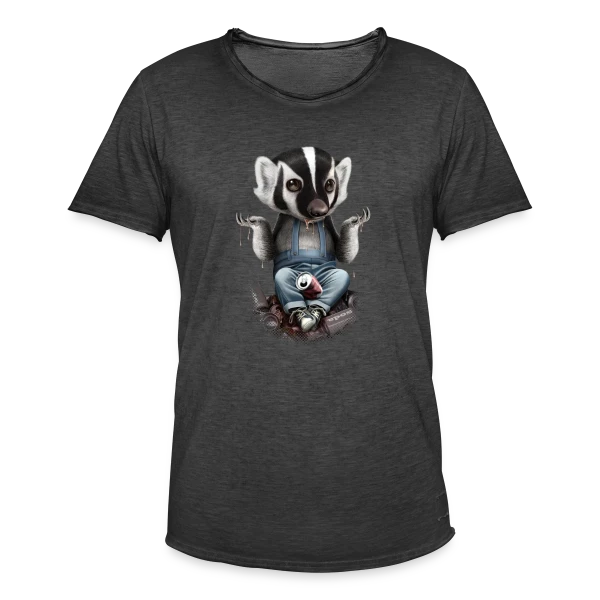 Je m'en fiche, Blaireau Rusé sur T-shirt vintage Homme