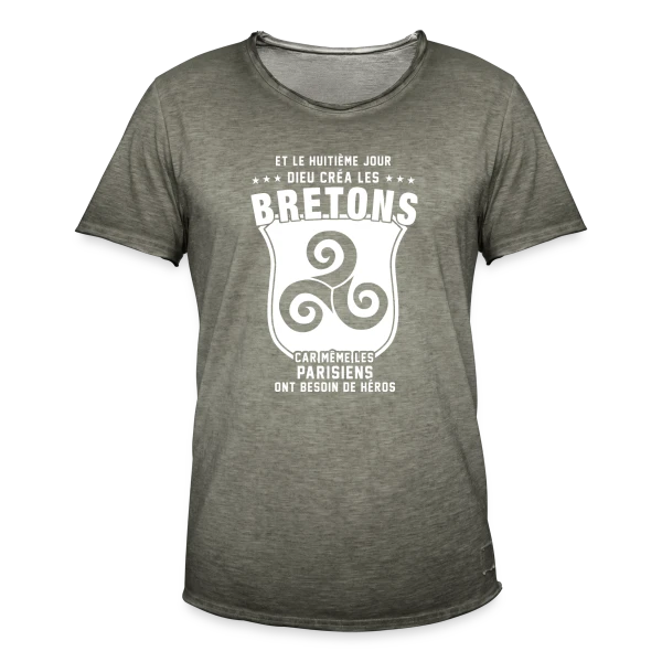 Bretons 8ème Jour sur T-shirt vintage Homme