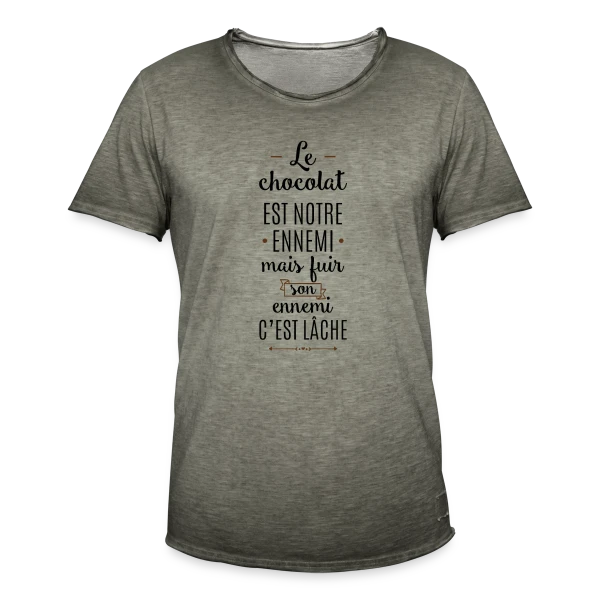 Je peux pas, j'ai chocolat sur T-shirt vintage Homme