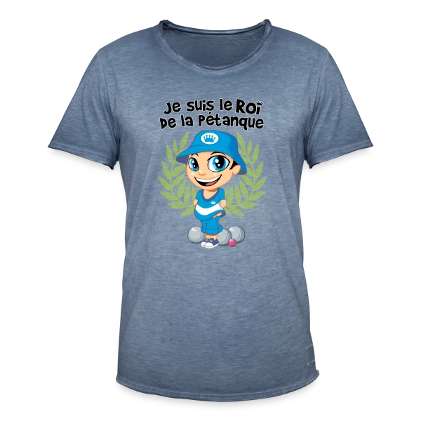 Roi de la pétanque sur T-shirt vintage Homme