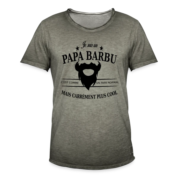 Papa Stylé Barbu sur T-shirt vintage Homme