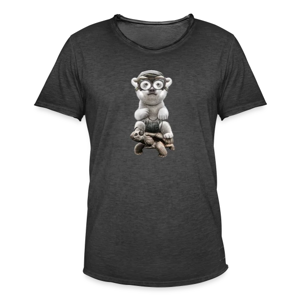 Tortue Polaire Aventureuse sur T-shirt vintage Homme