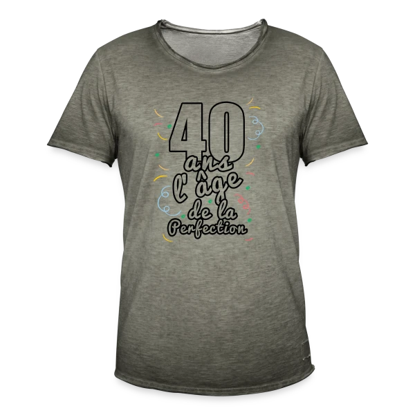 Anniversaire 40 Ans Magnifique sur T-shirt vintage Homme