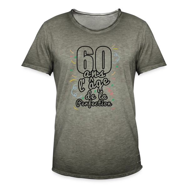 Soixantaine Joyeuse sur T-shirt vintage Homme