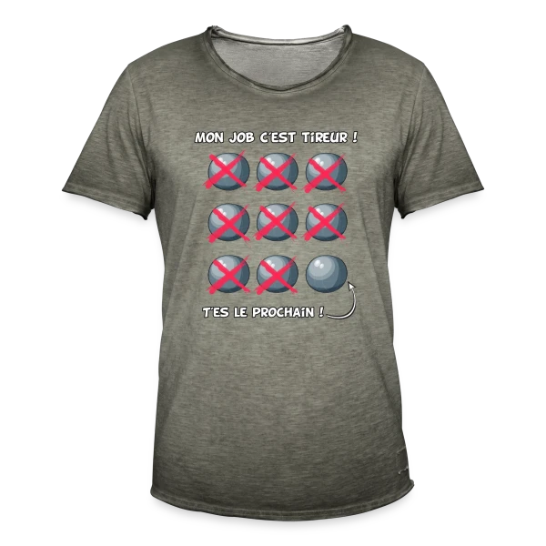 Profession Tireur : Précision et Passion sur T-shirt vintage Homme